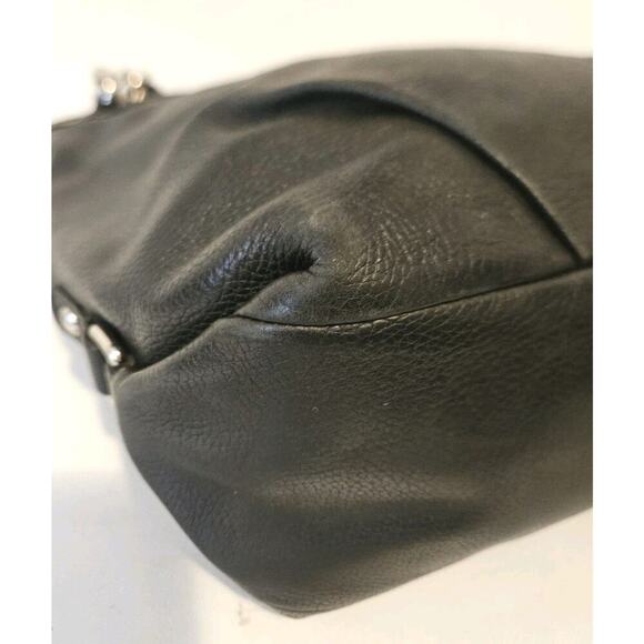 Coach Brooke Bag Purse Satchel Black Pebbled Leather Silver Chain F17165 *Read - Picture 9 of 14